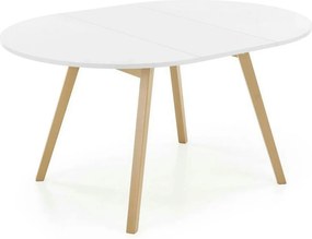 Masa extensibila RUBEN, alb/stejar, 102/142x102x73 cm