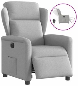vidaXL Scaun reclinabil electric Cloud Grey Fabric