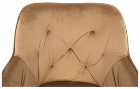 Fotoliu de design, material textil Velvet maro, BERILIO