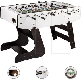 Masă de fotbal Liverpool, 141 x 125 x 89 cm, 60 kg, alb