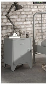 Noptieră gri din metal Bronxx - Vipack