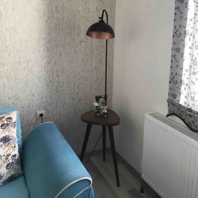 Masuta cu lampadar Decora Homs, negru,Seria lx, 40004