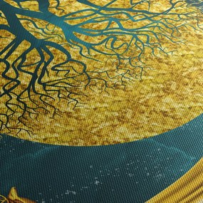 Tablou - Abstract, peisaj auriu (120x50 cm)