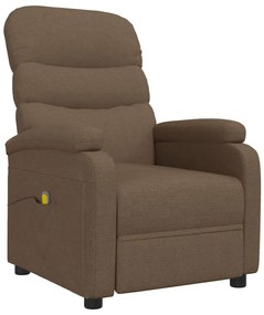321230 vidaXL Fotoliu de masaj, maro, material textil