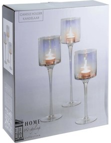 Set de sfeșnice decorative din sticlă Home andStyling, 3 bucăți