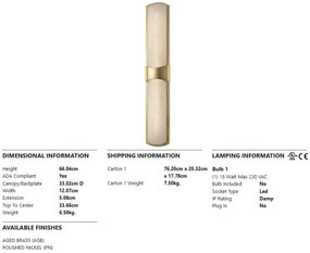 Aplica de perete LED, design modern, VALENCIA big, alama antichizata