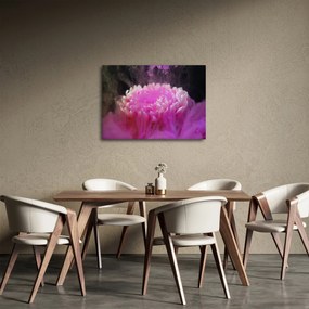 Tablou cu floare în fum roz (70x50 cm)