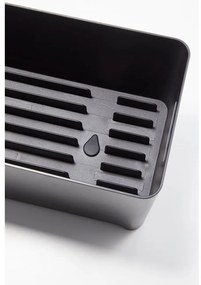 Suport de scurgere vase din silicon Yamazaki Flow, negru