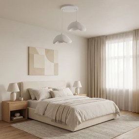 Brilagi - Lampă suspendată pe cablu WABI SABI, 2xE27/40W/230V, Ø 74 cm, albă
