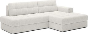 Colțar crem extensibil cu tapițerie din țesătură bouclé (cu colț pe partea dreaptă/cu șezlong) Blezalt – ELTAP