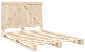 3281553 vidaXL Cadru de pat cu tăblie, 160x200 cm, lemn masiv de pin
