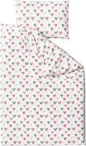 Lenjerie de pat creponata CUPIDA POLY cu model. Dimensiune lenjerie de pat: 70 x 90 cm | 140 x 200 cm