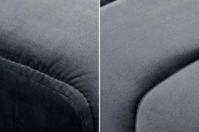 Bancheta tapitata Petit Beaute 110cm, catifea gri argintiu