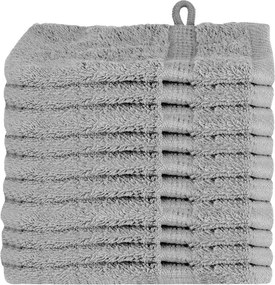 vidaXL Prosop pentru musafiri SOLUND 10 pcs Gri 15 x 21 cm 550 gsm