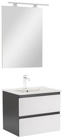 Mobilier complet de baie Vario Forte 60 antracit-alb
