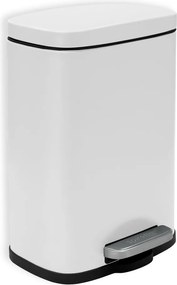 Coș de gunoi alb mat cu pedală din oțel 5 l Akira – Spirella