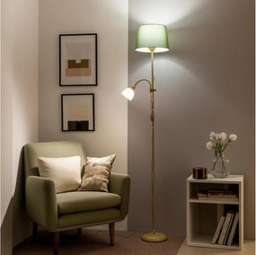 Brilagi - Lampă de podea CERIA 1xE27/100W/230V + 1xE14/25W auriu/verde
