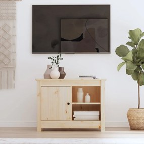 Comoda TV, 70x36,5x52 cm, lemn masiv de pin Maro, 1