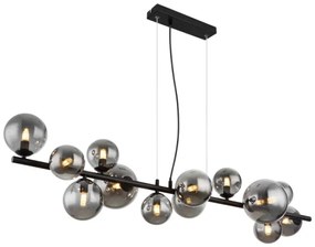 Lustră LED pe cablu Globo 56133-13H RIHA 13xG9/3,5W/230V fumuriu/negru