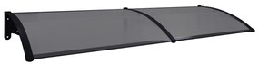 vidaXL Copertină de ușă, negru, 300 x 80 cm, pc