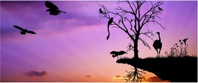 Tablou - Siluetele animalelor (120x50 cm)