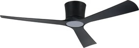 ZEVENTI - Ventilator de tavan AUREX LED, 24 W, 230 V, Wi‑Fi Tuya, negru, cu telecomandă