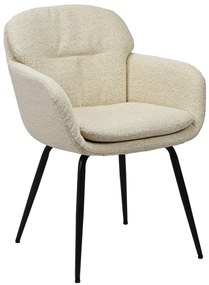 MAZZONI EXPORT GEORGIA Crem (material Monza 90) - SCAUN MODERN TAPIȚAT BOUCLÉ PENTRU SALON/SUFRAGERIE/BIROU LOFT