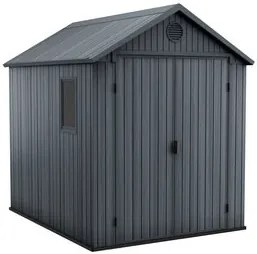 Căsuță de grădină din plastic Darwin, 6x8, gri
