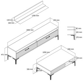 Mobilier living Irma (Alb). 1089195