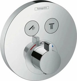 Baterie dus incastrata Hansgrohe ShowerSelect S cu 2 functii crom lucios