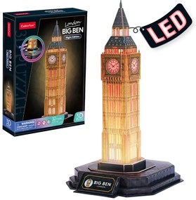 PUZZLE 3D BIG BEN EDITIE LUMINOASA 32 PIESE - CUBICFUN (CUL537h)
