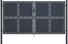 vidaXL Poartă de grădină din oțel 300x175 cm antracit