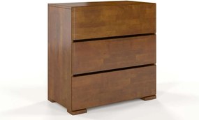 Comodă lemn masiv TerraCraft Fag 3 Sertare, 80 × 45 × 81 cm - Natural