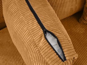 Canapea colt extensibila SMART COSARO mustar, cu colt bilateral + 2 perne CADOU