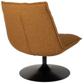 Fotoliu galben ocru cu tapițerie din stofă bouclé Jax – White Label