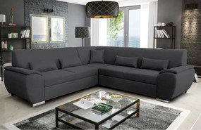 Set canapea, dreapta, material textil gri închis, AMILA ROH