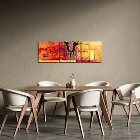 Tablou - Zeița africană (cu ceas) (90x30 cm)