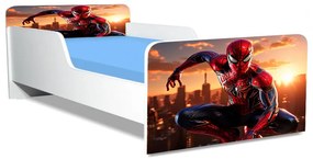 Pat Copii Spiderman 6 Model Creativ 2-12 ani Cu Saltea SafeNest 160x80 Cm Ptv5552
