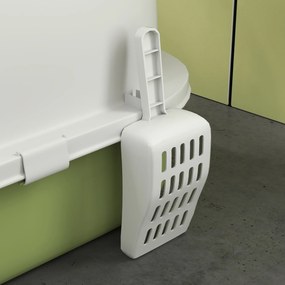 PawHut Litieră cu Capac, Tavă pentru Nisip tip Sertar cu Filtru de Carbon și Lopățică, 40,5x52x39 cm, Gri | Aosom Romania