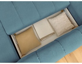 Colțar albastru extensibil/cu spațiu de depozitare (cu colț pe partea stângă/în formă de "U") Fuji – Bobochic Paris