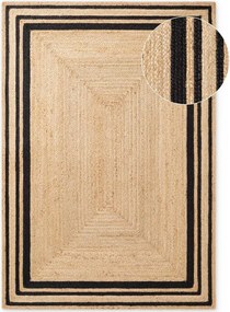 Covor negru/în culoare naturală reversibil/țesut manual din iută 120x170 cm Jutta – Hanse Home