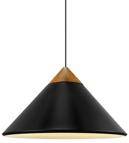 Lustra, Pendul Design Nordic Minimalist, Lemn, Metal, Kinto negru