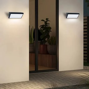 Brilagi-LED Aplică de perete pentru exterior TRIANGLE, reglabilă, 1xE27/6W/230V 2700-6500K IP65, neagră