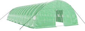 vidaXL Seră cu cadru din oțel, verde, 84 m², 14x6x2,85 m