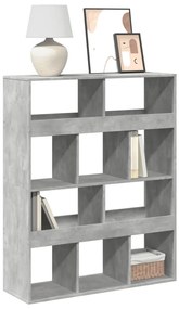vidaXL Bibliotecă, gri beton, 100x33x125,5 cm, lemn prelucrat