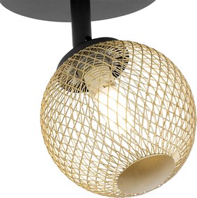 Spotlight negru cu auriu reglabil - Athens Wire