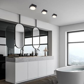 Plafoniera LED pentru baie design modern IP44 Attichus negru, alb
