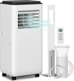HOMCOM Aparat de aer condiționat mobil 9000BTU 2,6kW 5 în 1 răcire, dezumidificator, ventilator, auto, mod noapte, 2 viteze | Aosom Romania