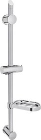 Bara de dus reglabila crom Invena Kos 60 cm cu etajera