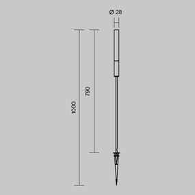 Lampa LED/Tarus de exterior iluminat decorativ IP65 Flare H-100cm